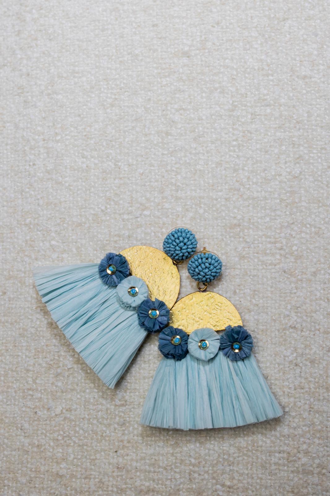 Cassiopeia embroidered earrings