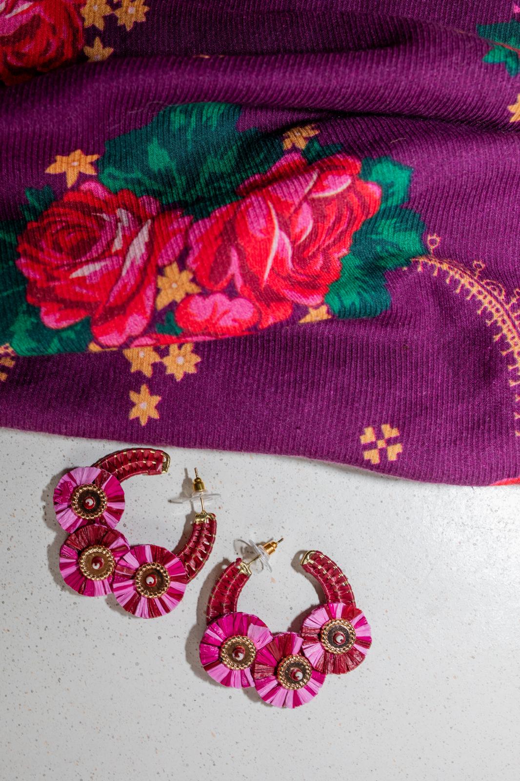 Cassiopeia embroidered earrings