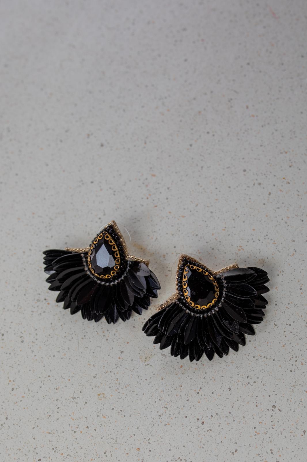 Boucles d'oreilles brodées Perlées ARYA
