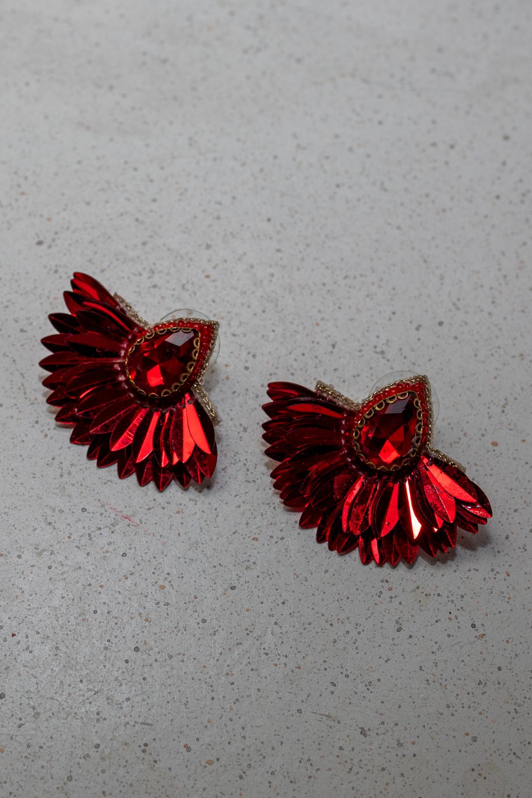 Boucles d'oreilles brodées Perlées ARYA