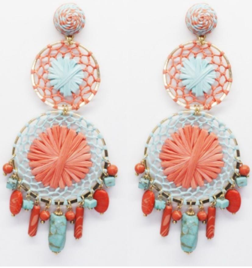 Cassiopeia embroidered earrings