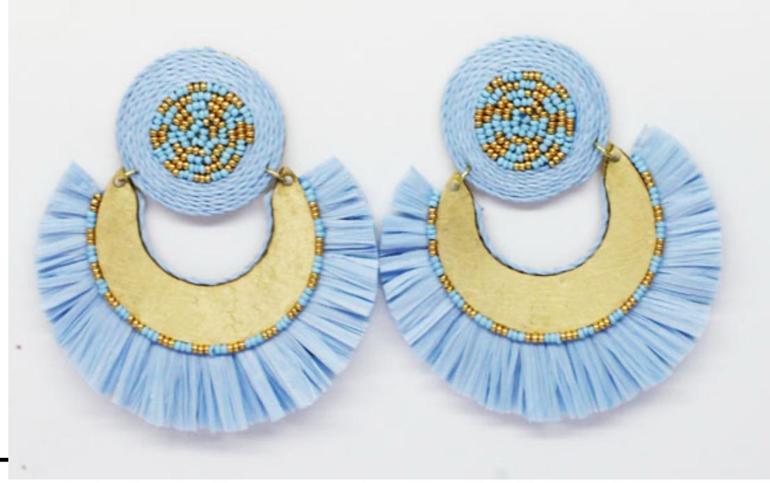 Boucles d'oreilles brodées Perlées MASHA