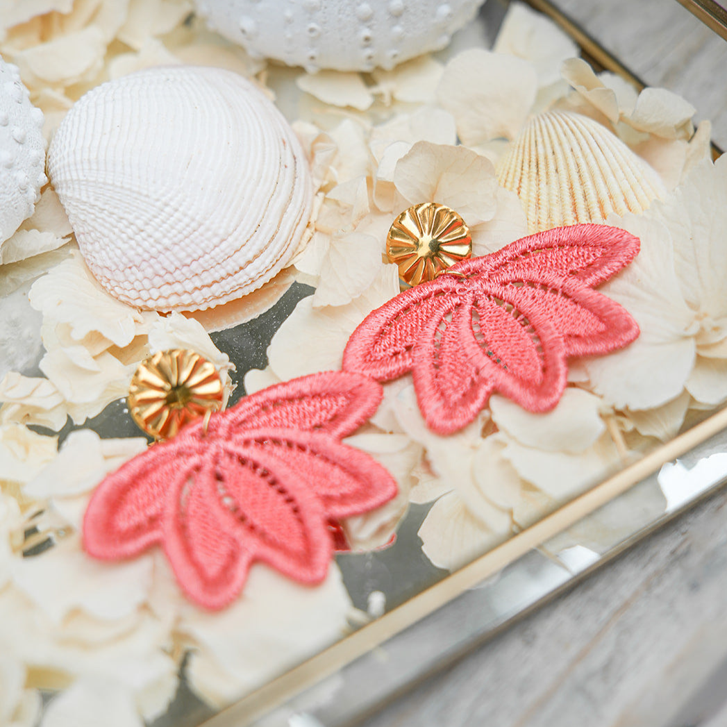 Boucles d'oreilles brodées Apolline Maison Fauve