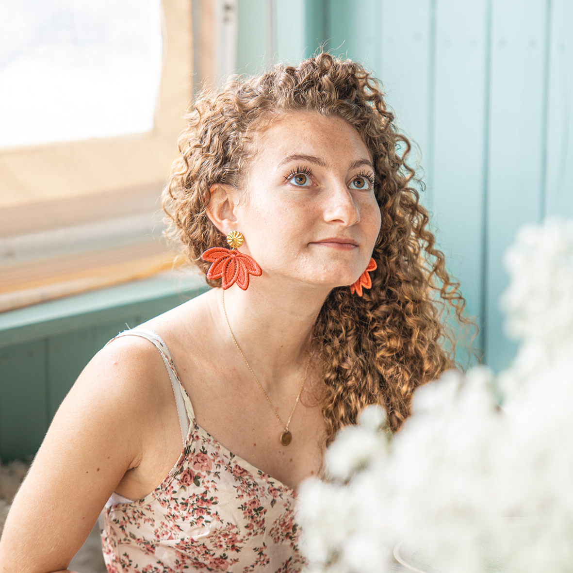 Apolline embroidered earrings