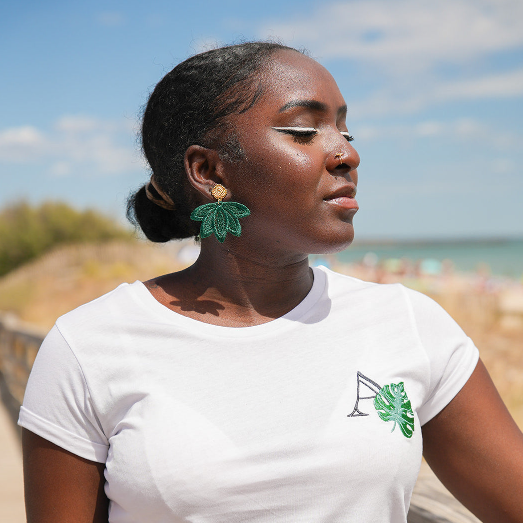 Apolline embroidered earrings