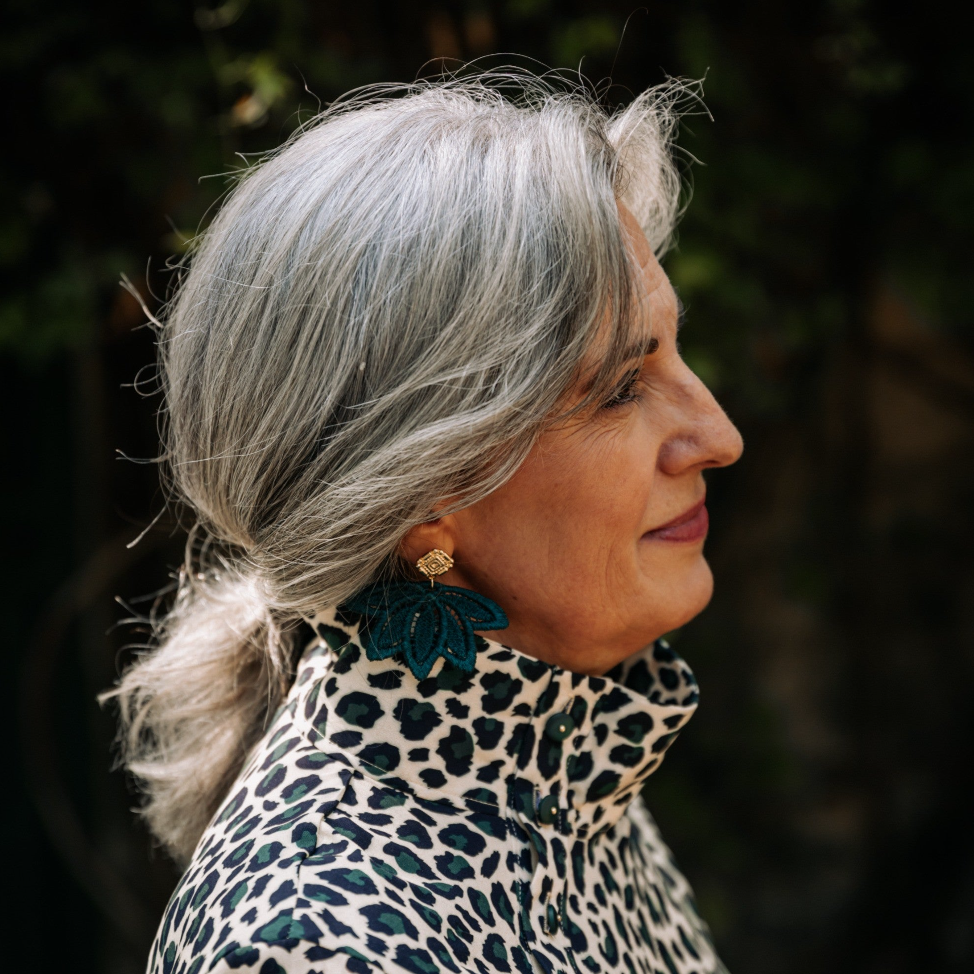 Boucles d'oreilles brodées Apolline Maison Fauve