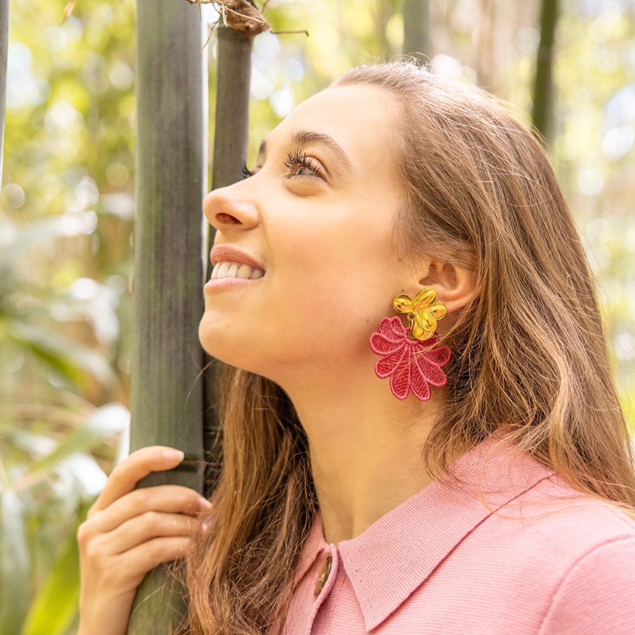 Angèle embroidered earrings