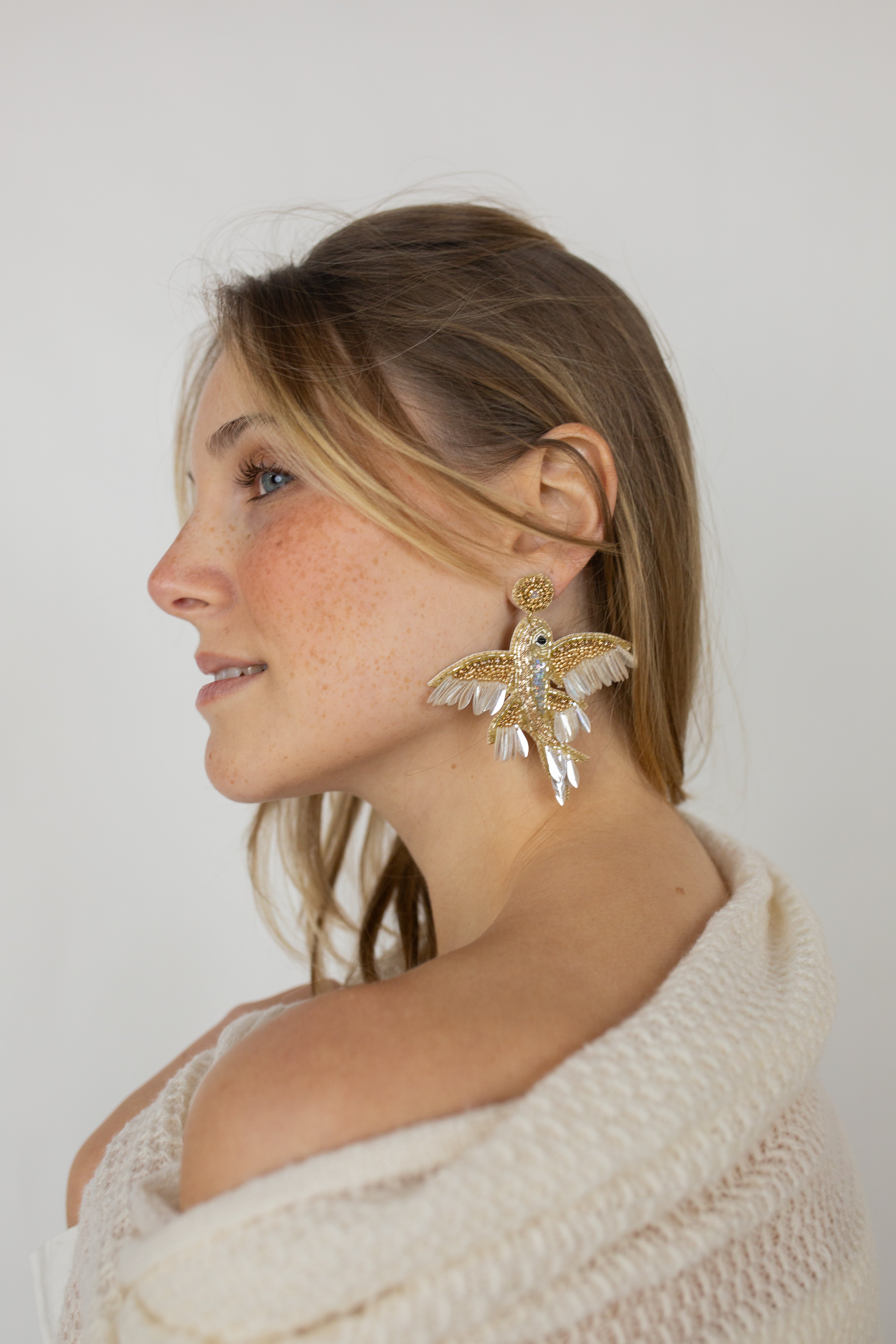 Cassiopeia embroidered earrings