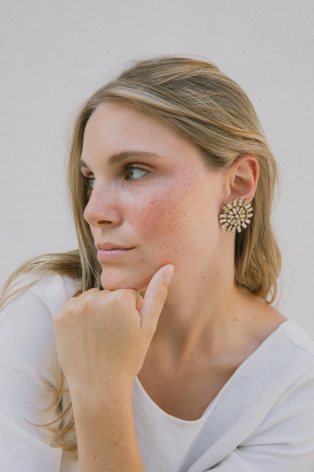 Boucles d'oreilles brodées Auria