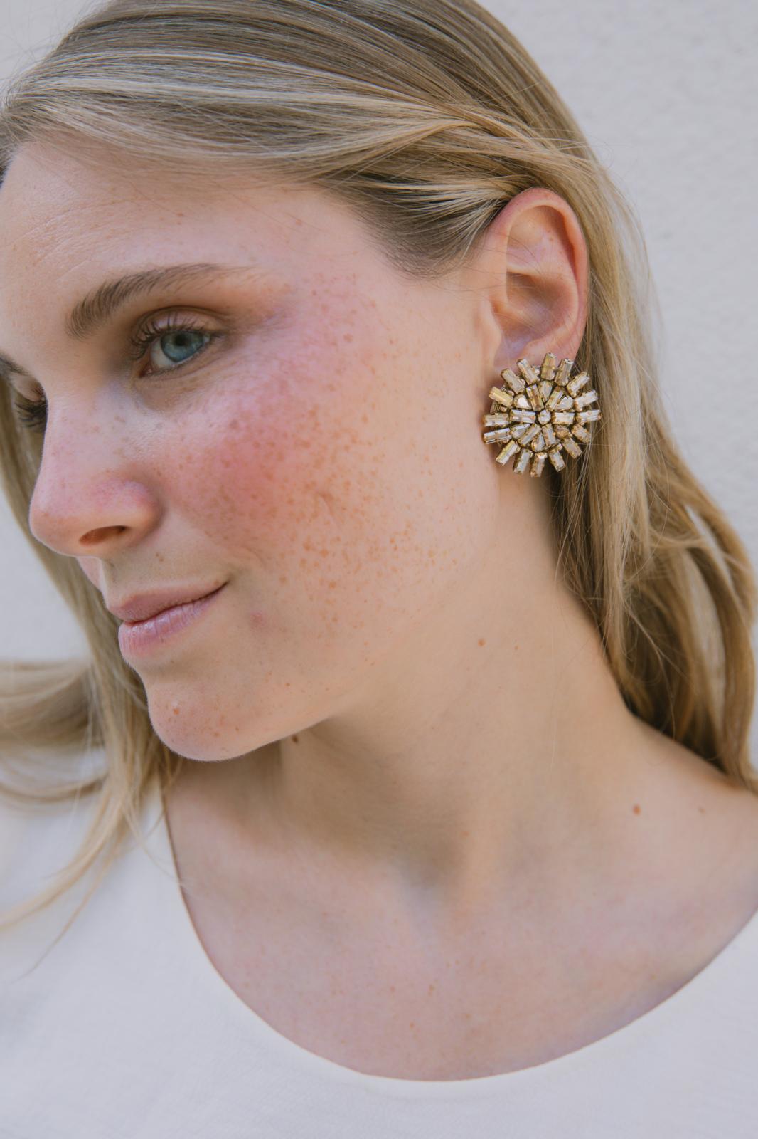 Boucles d'oreilles brodées Auria