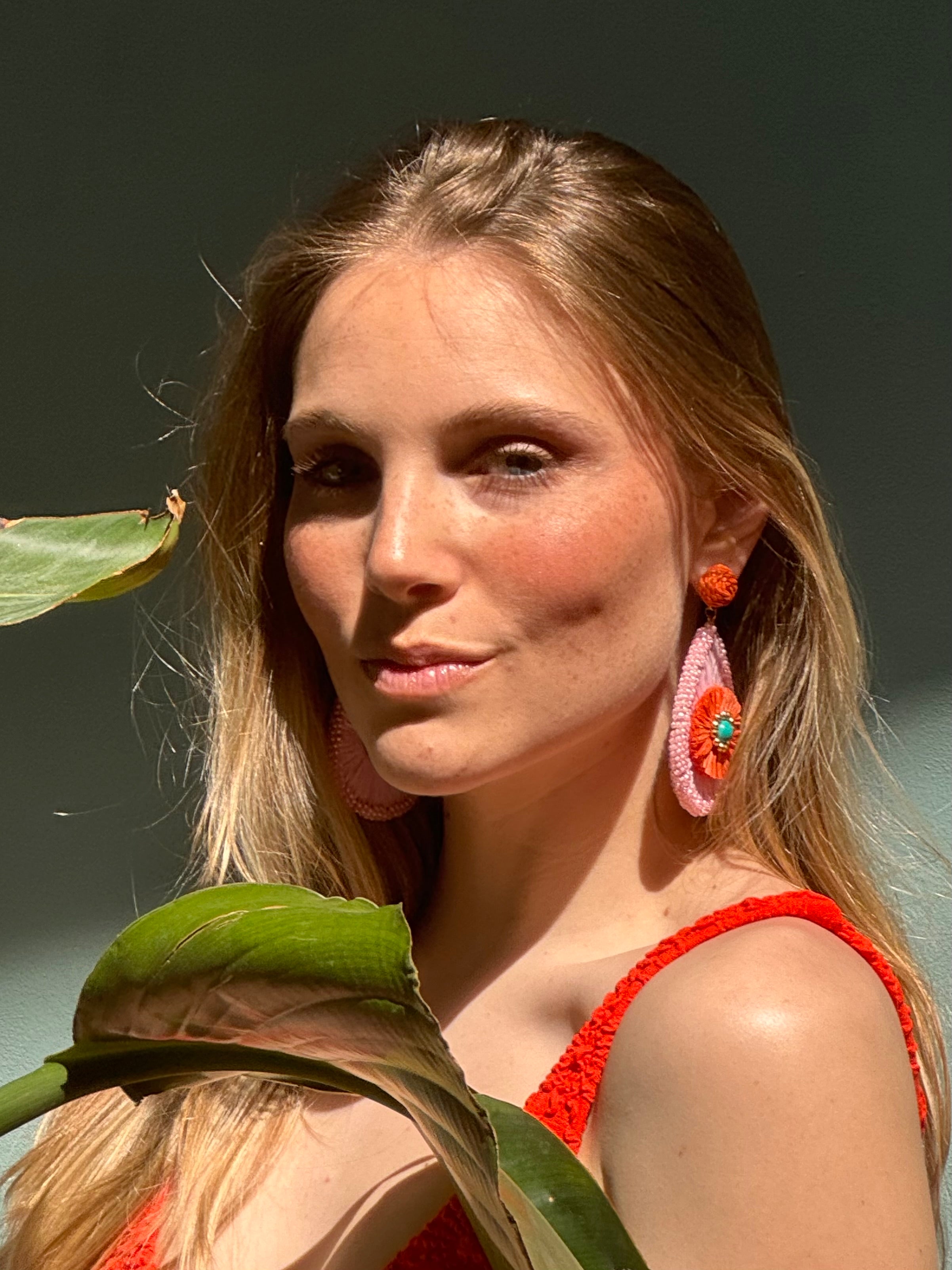 Cassiopeia embroidered earrings