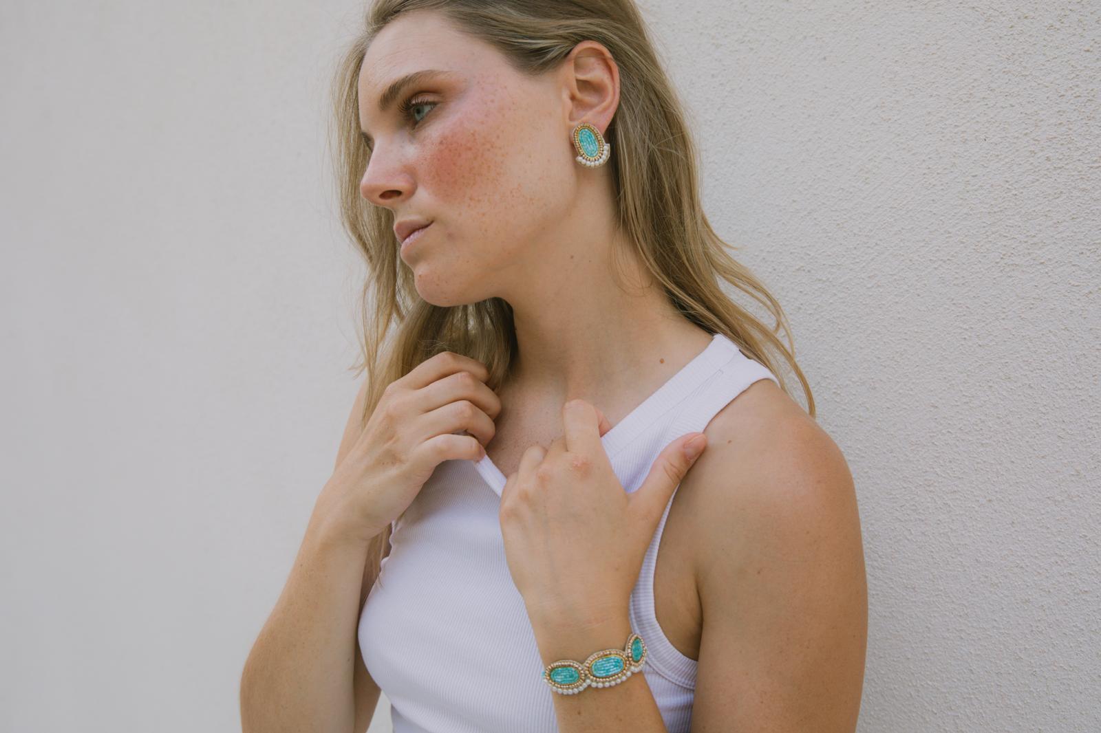 Bracelet brodé ONDINE