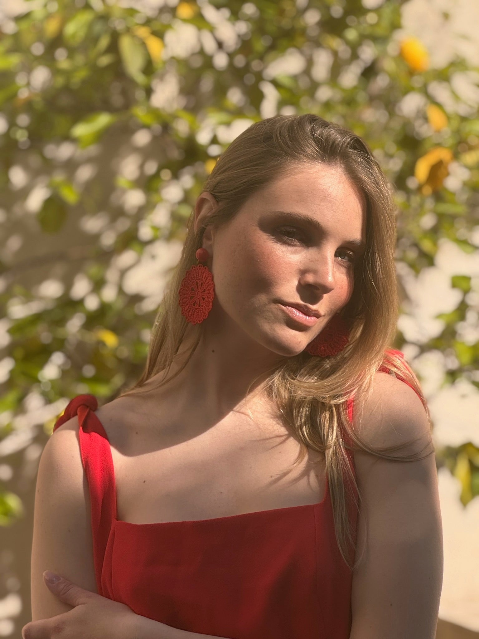 Jeanne embroidered earrings