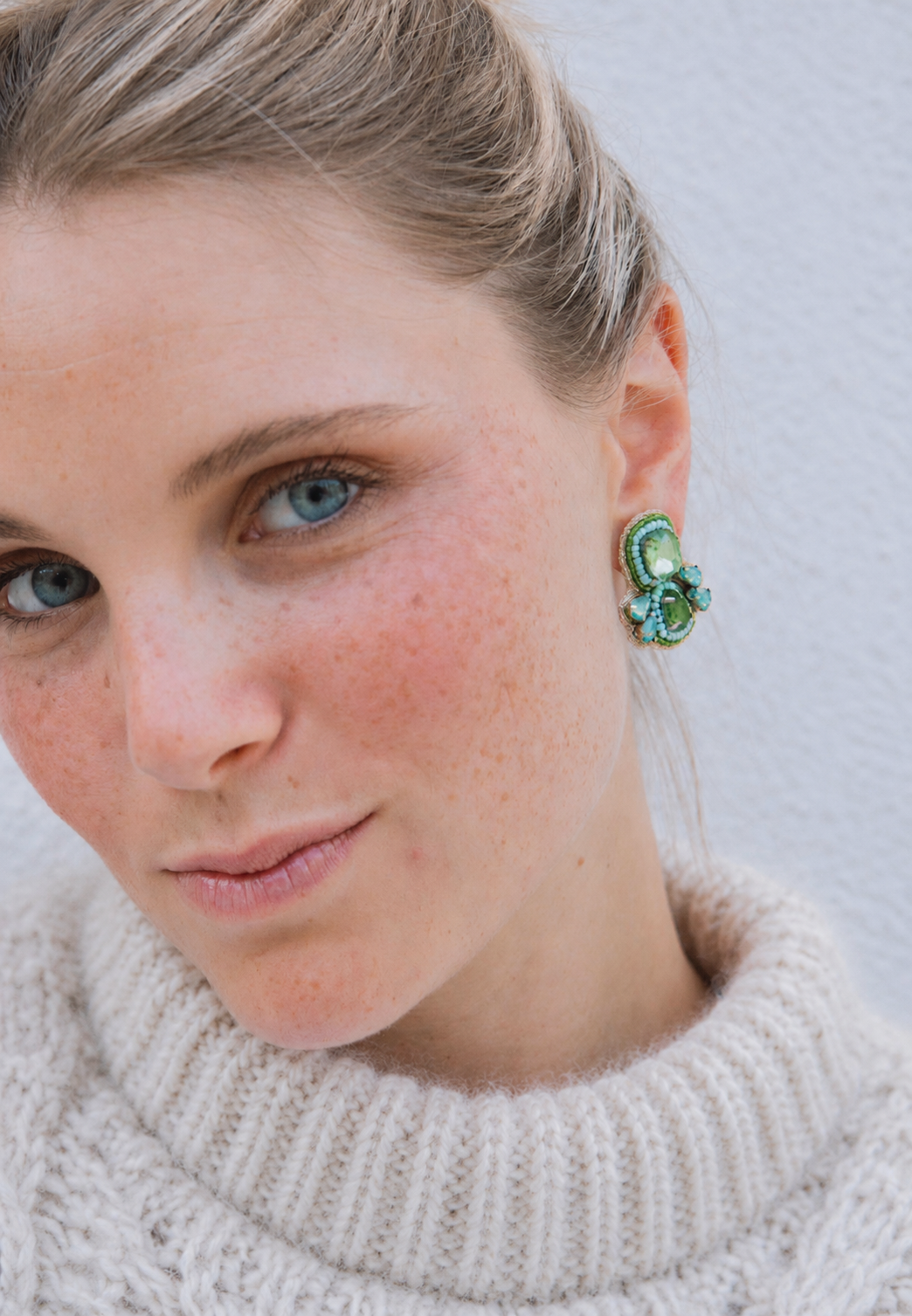 Boucles d'oreilles brodées Isadora