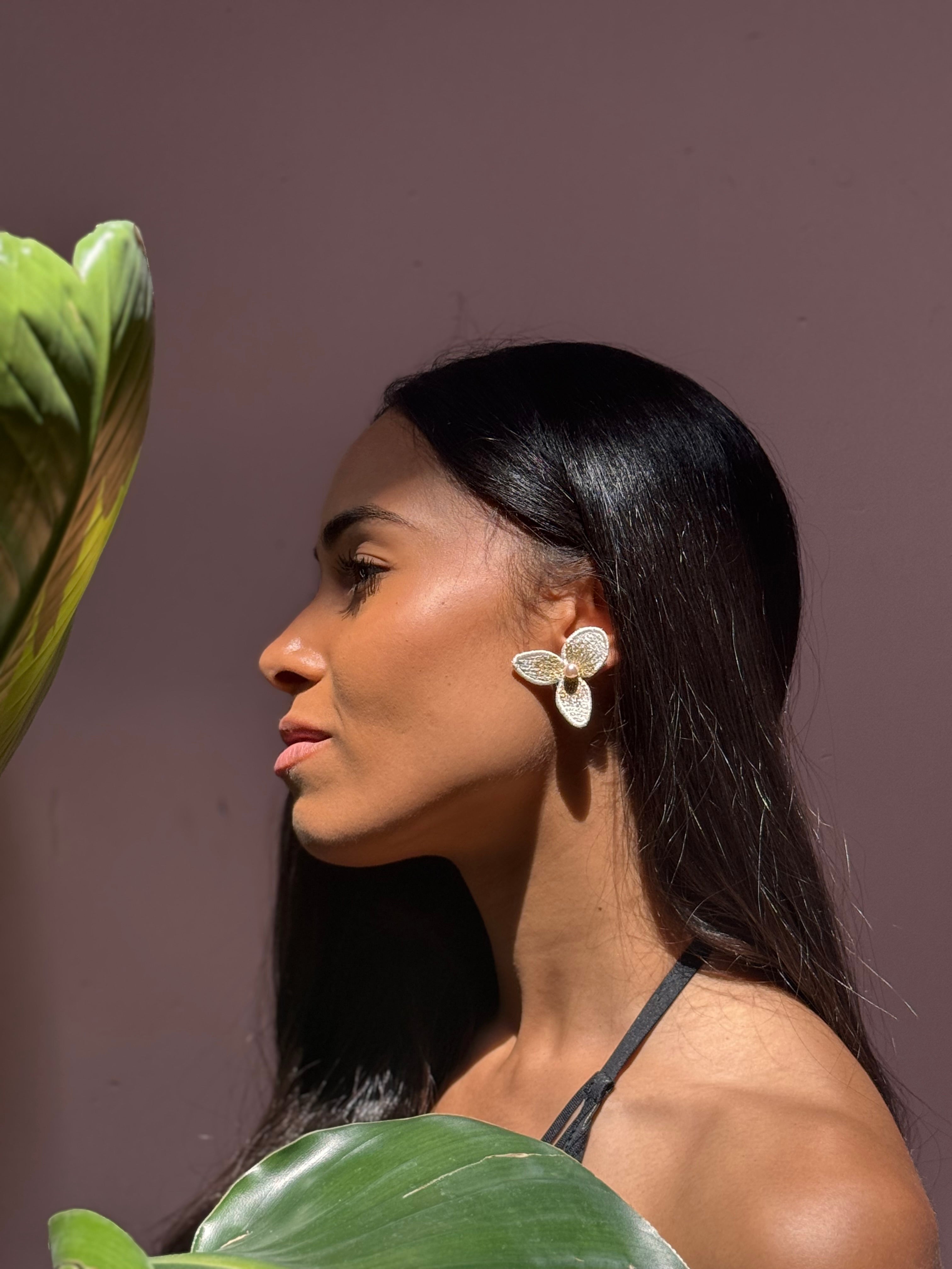 Poehere embroidered earrings