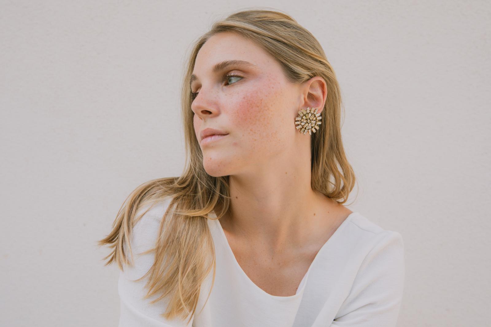 Boucles d'oreilles brodées Auria