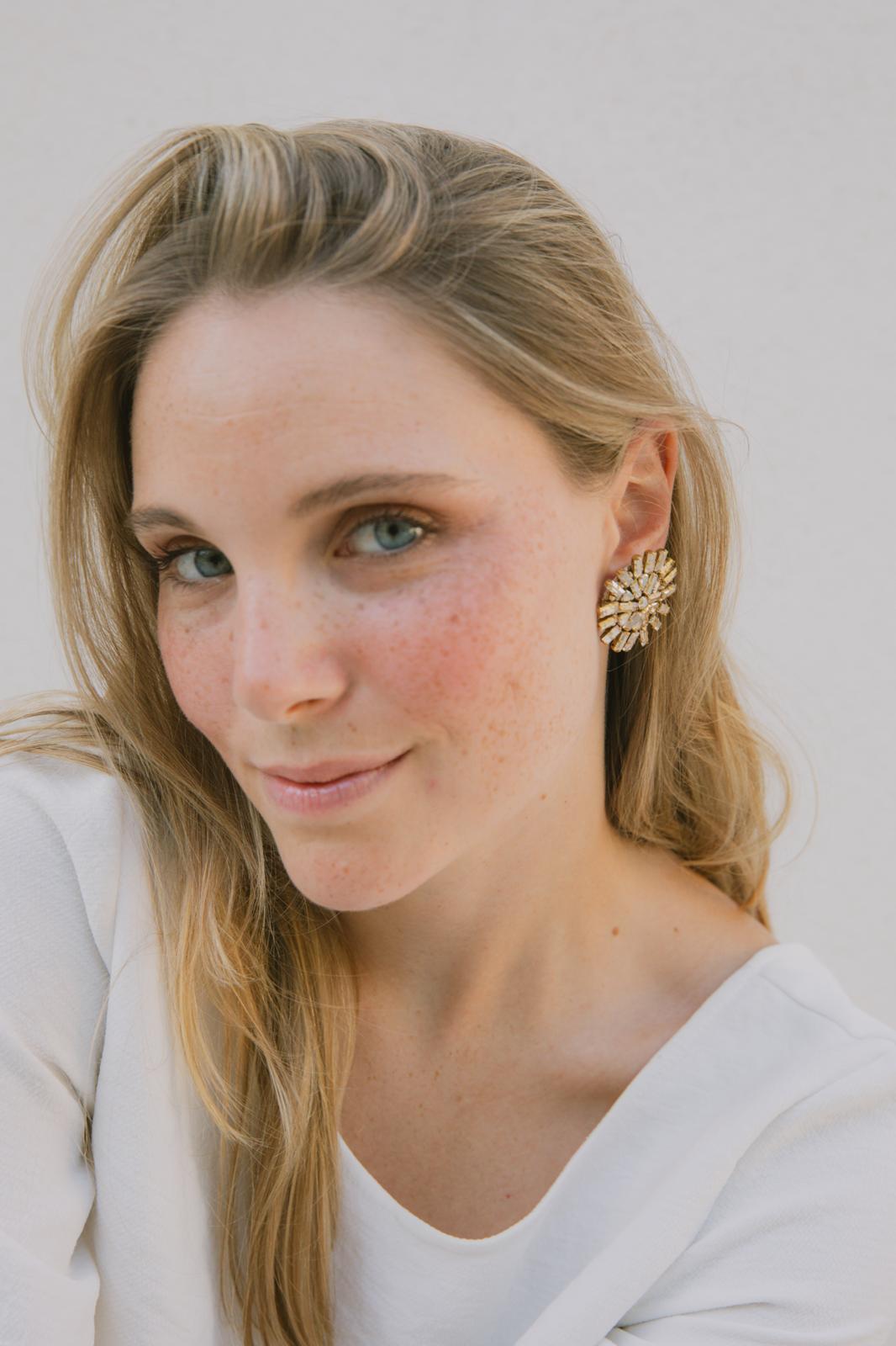 Boucles d'oreilles brodées Auria