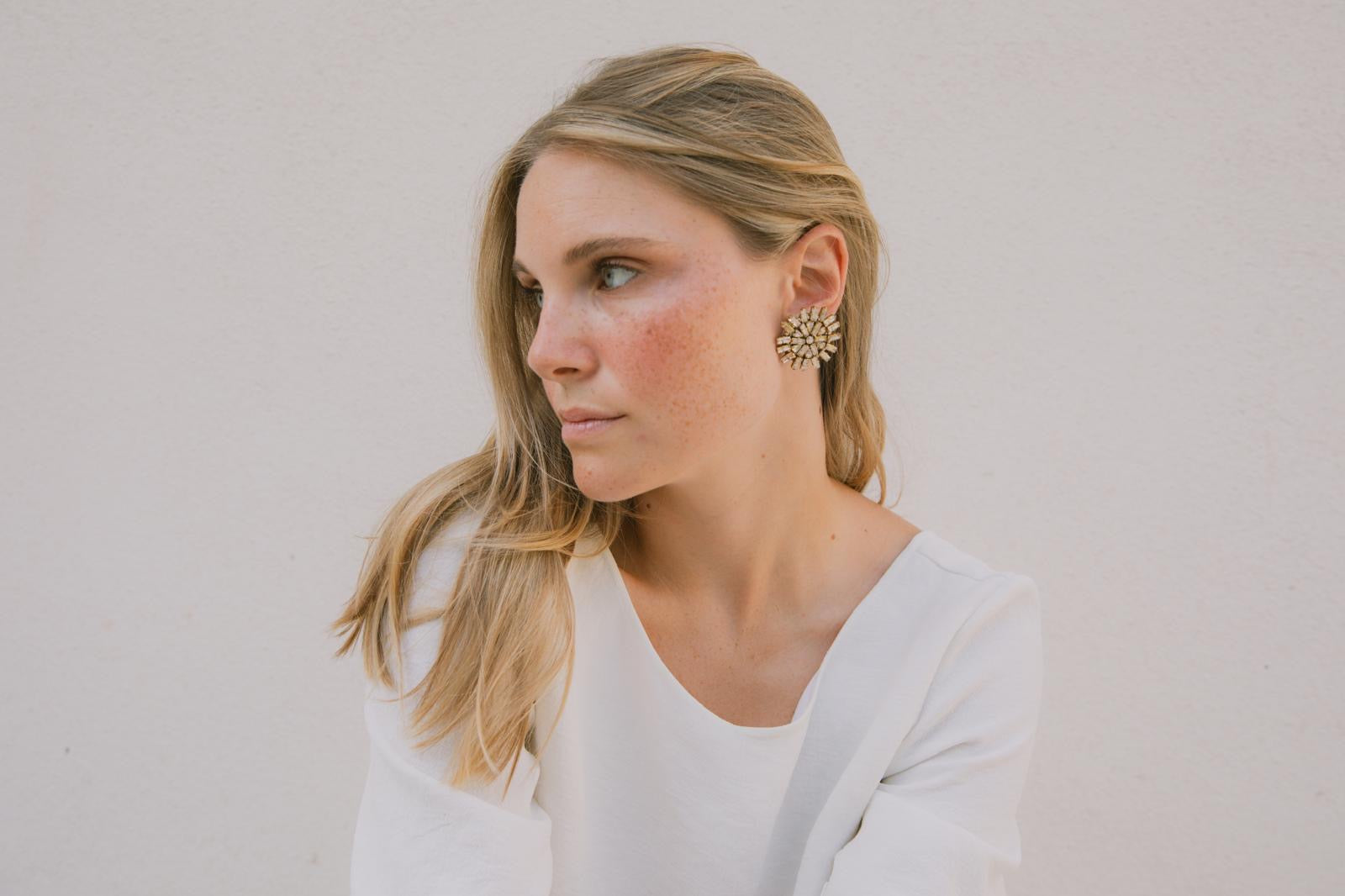 Boucles d'oreilles brodées Auria