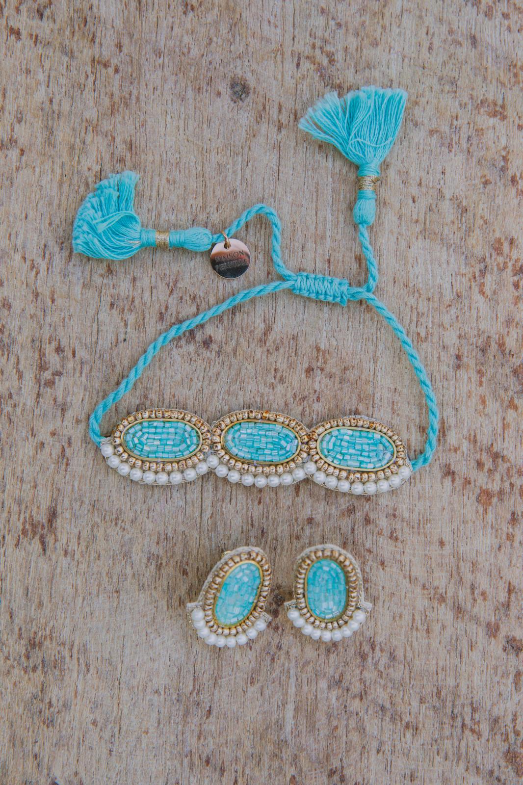 Bracelet brodé ONDINE