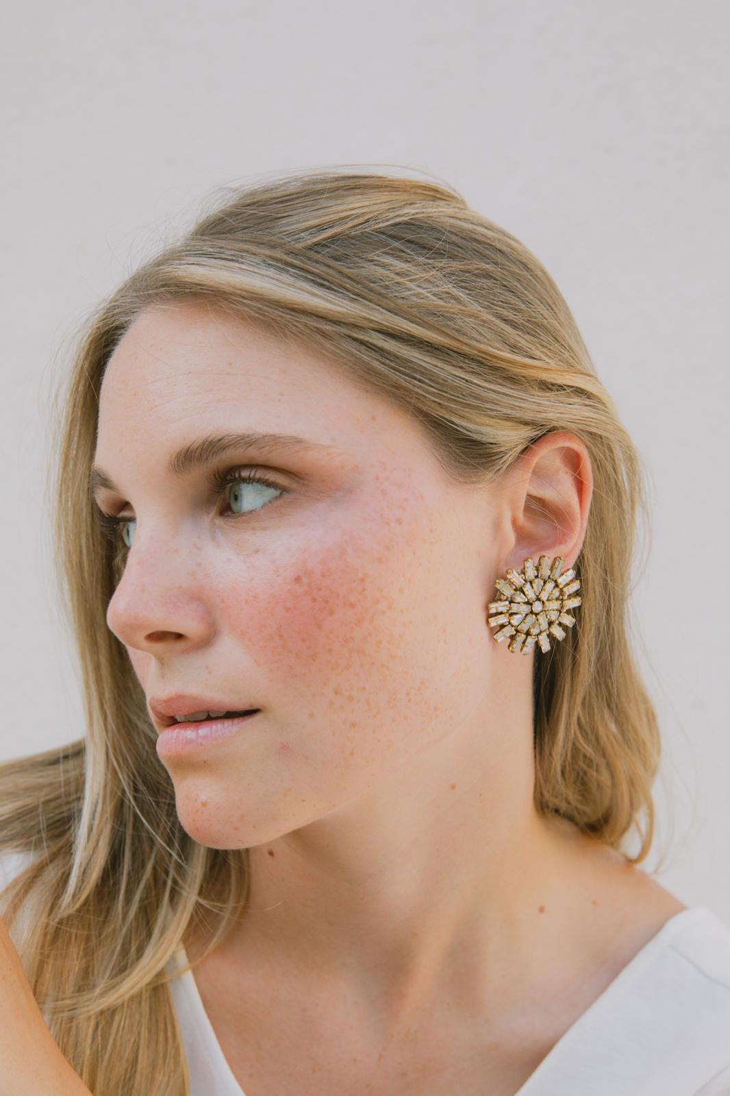 Boucles d'oreilles brodées Auria