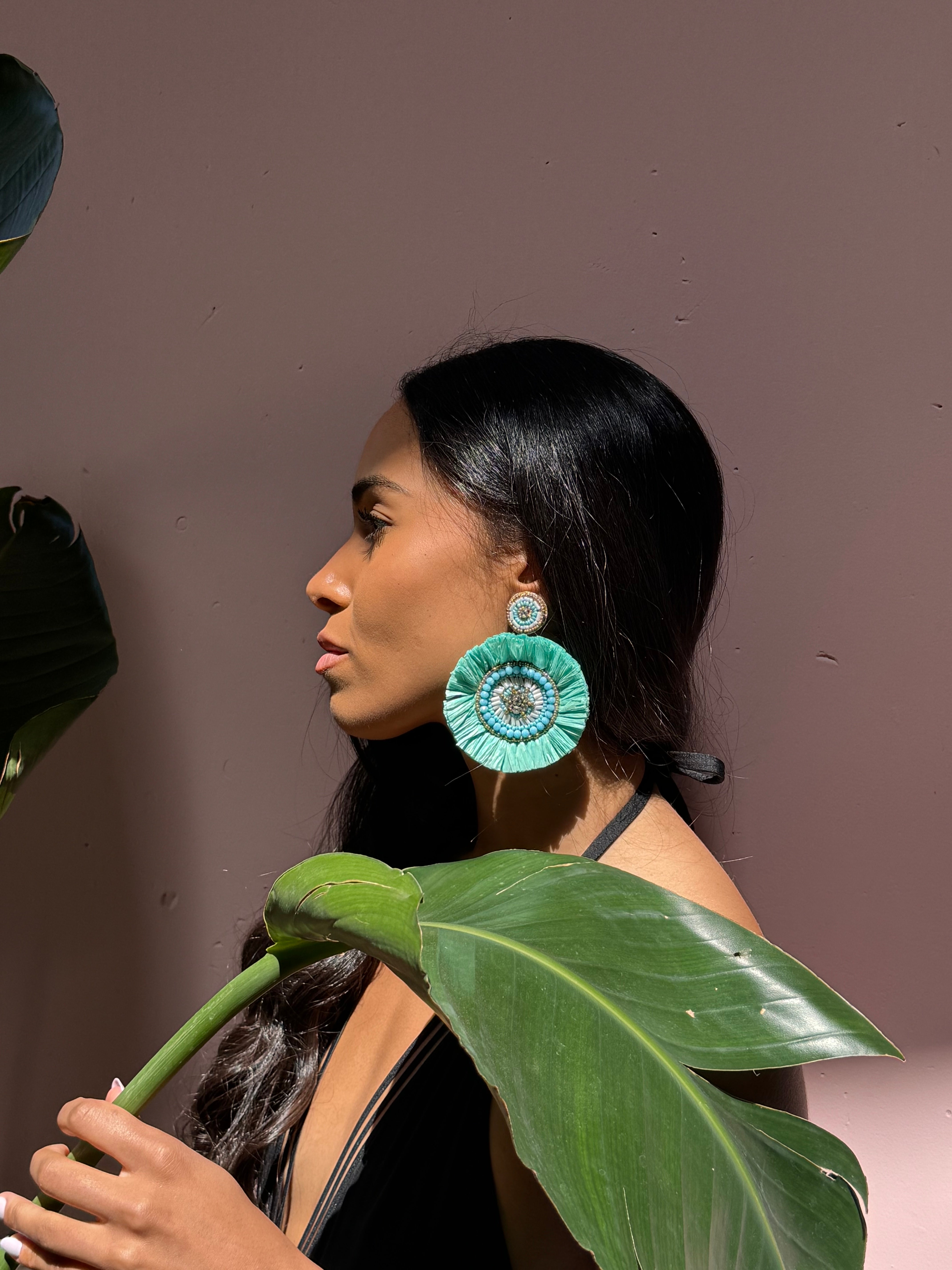 Cassiopeia embroidered earrings