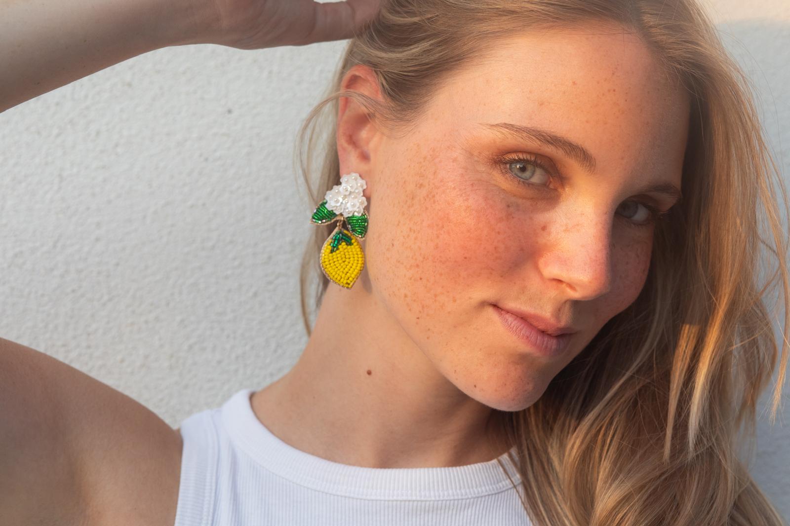Boucles d'oreilles brodées LIMONA