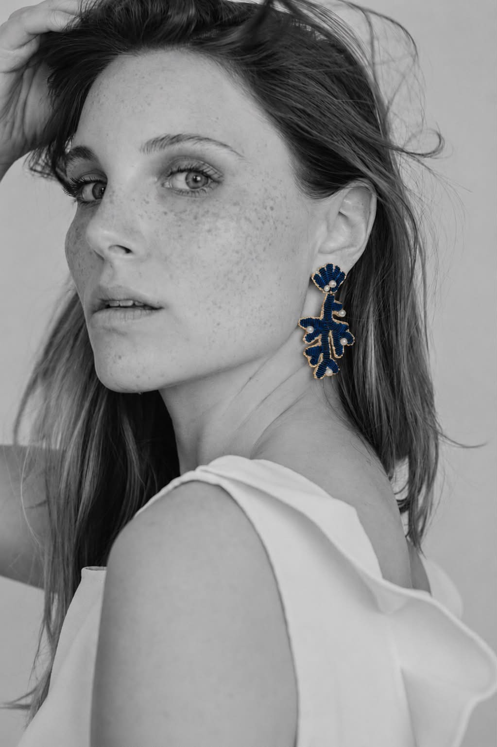 Cassiopeia embroidered earrings