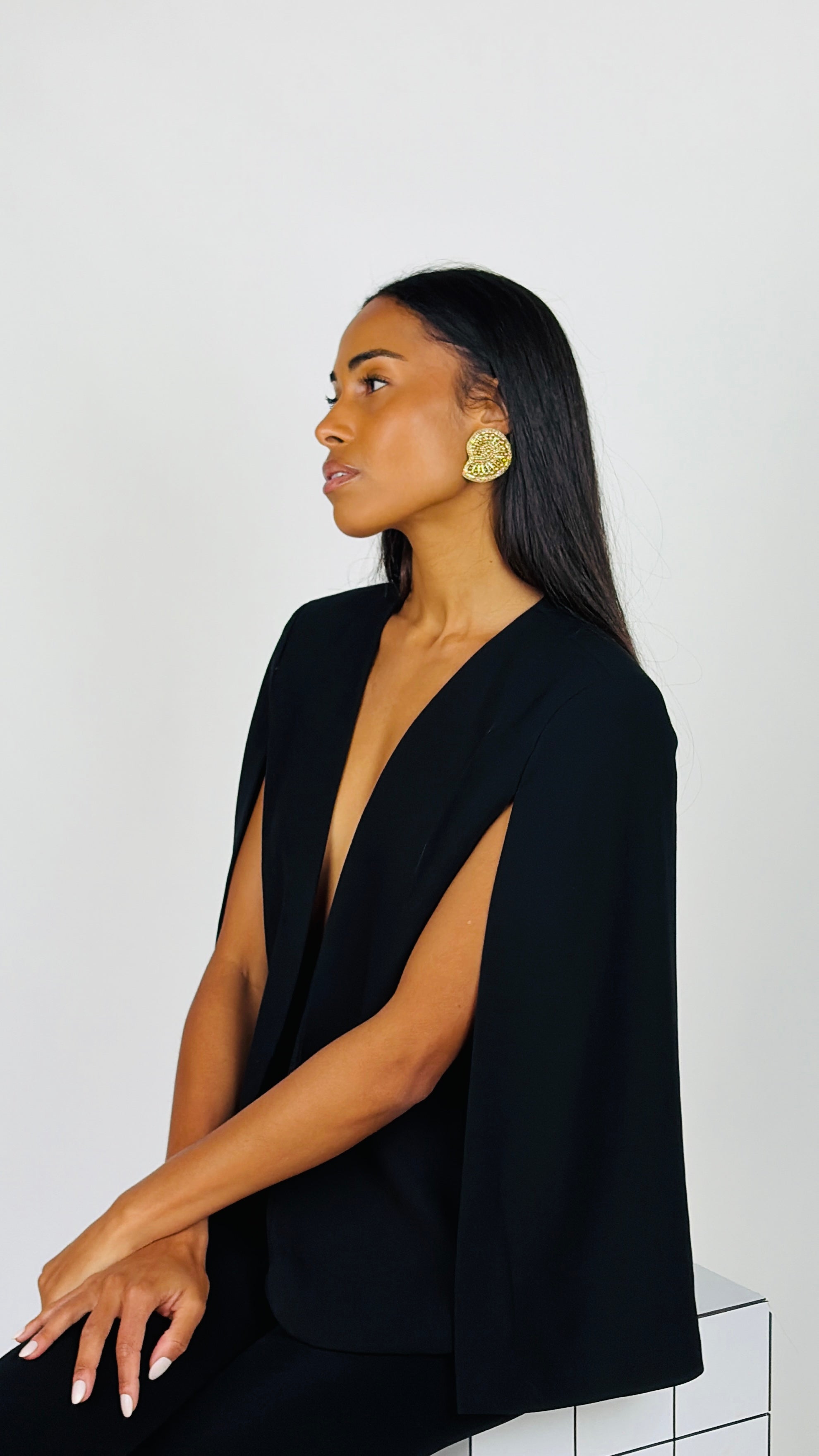 Cassiopeia embroidered earrings