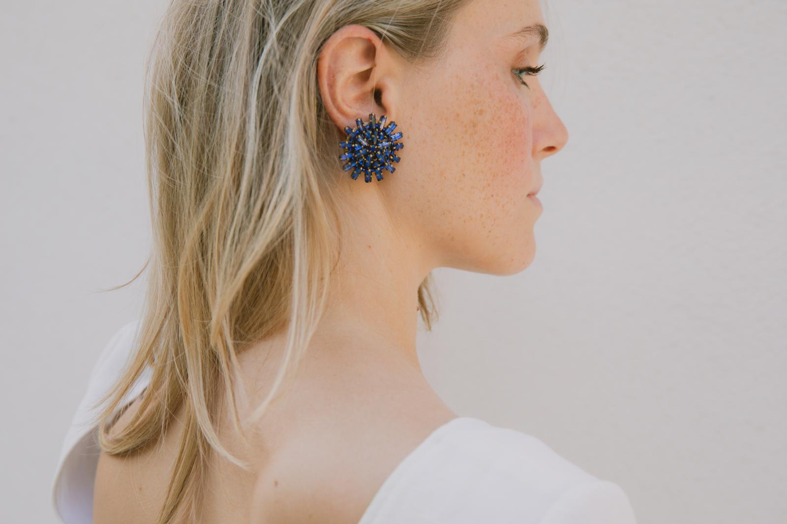 Boucles d'oreilles brodées Auria