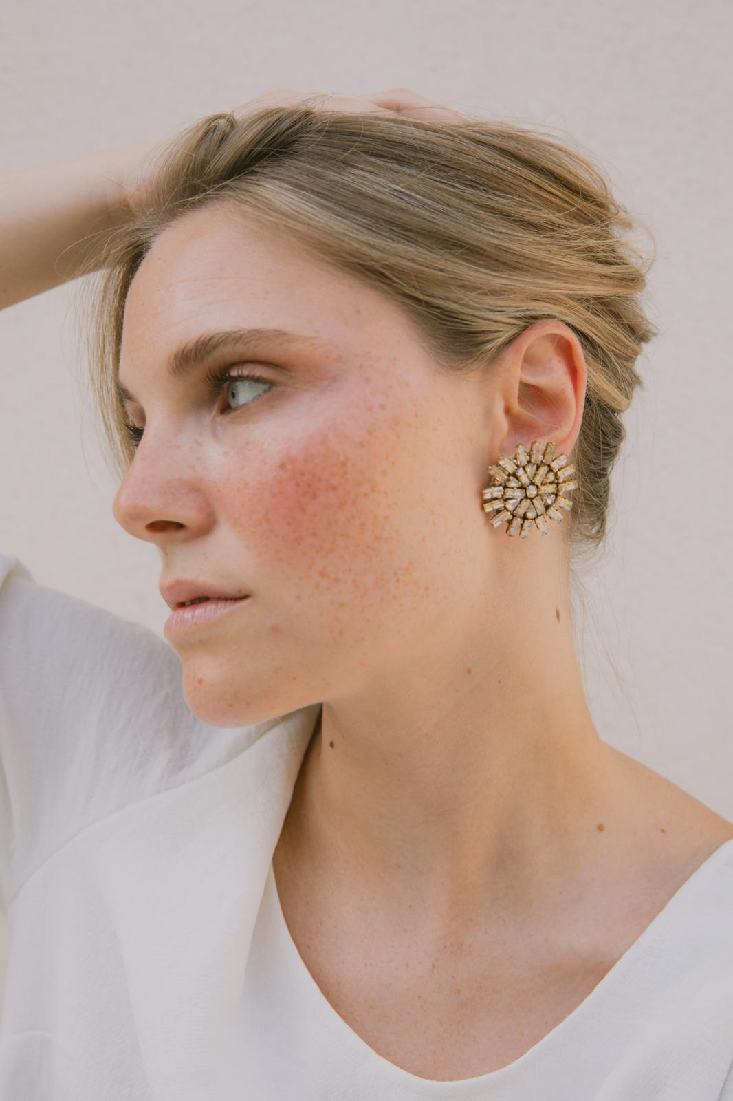 Boucles d'oreilles brodées Auria