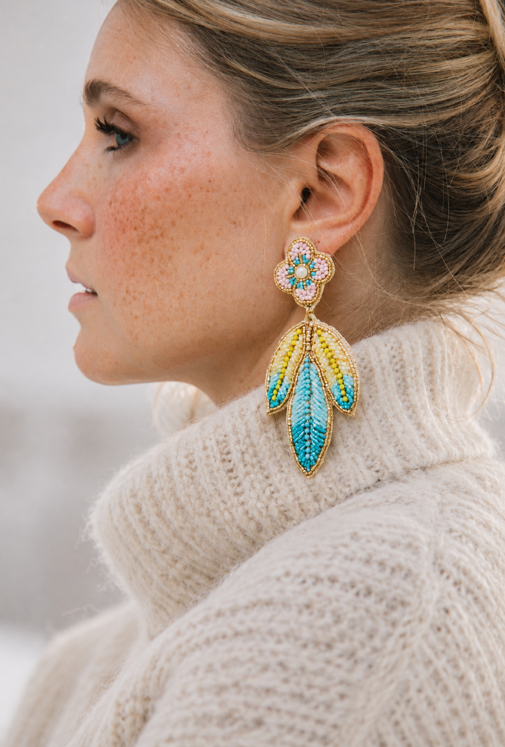 Boucles d'oreilles brodées Amalia