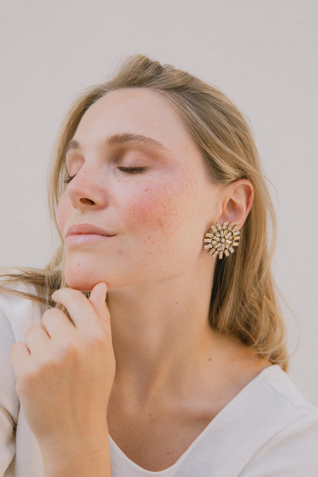 Boucles d'oreilles brodées Auria