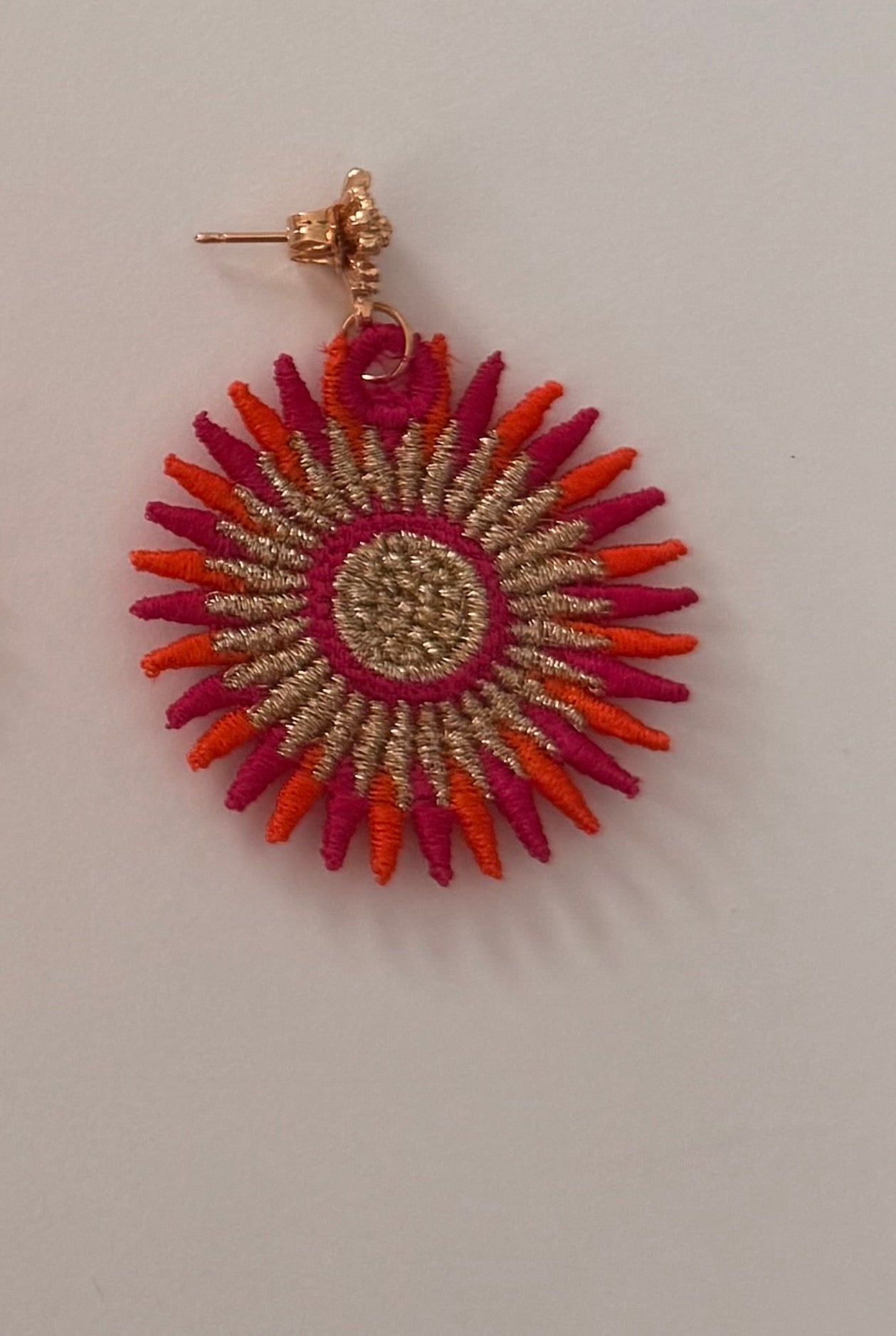 Personalized embroidered earrings