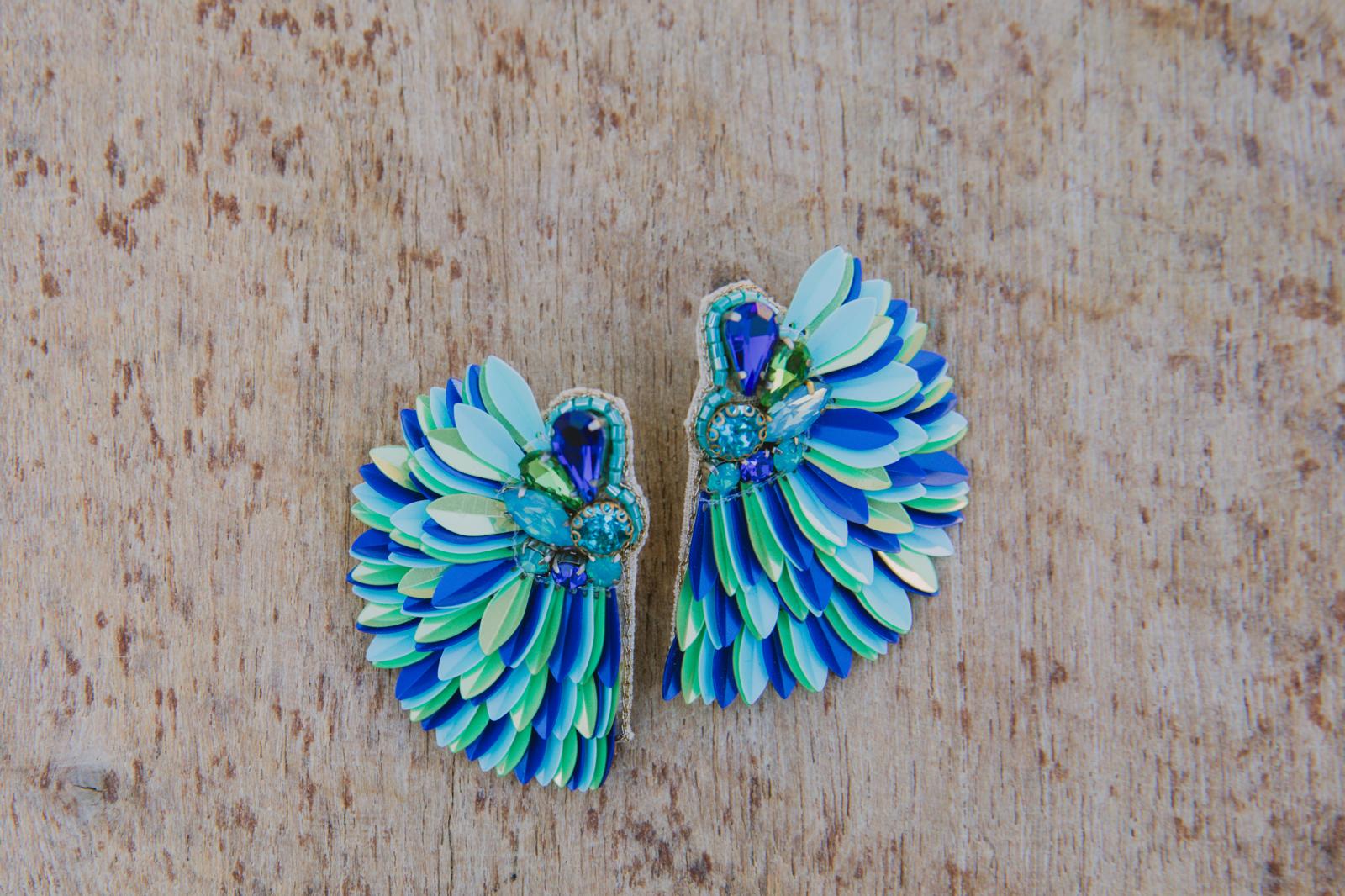 Boucles d'oreilles brodées ISÉE