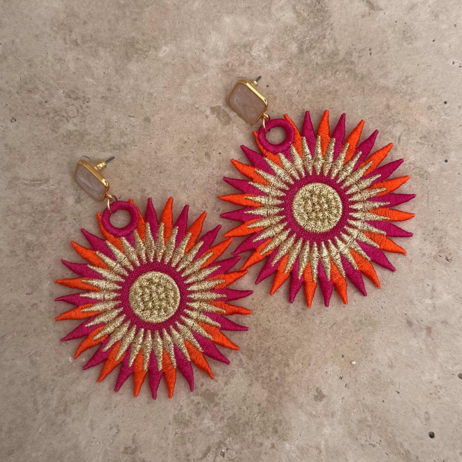 Personalized embroidered earrings
