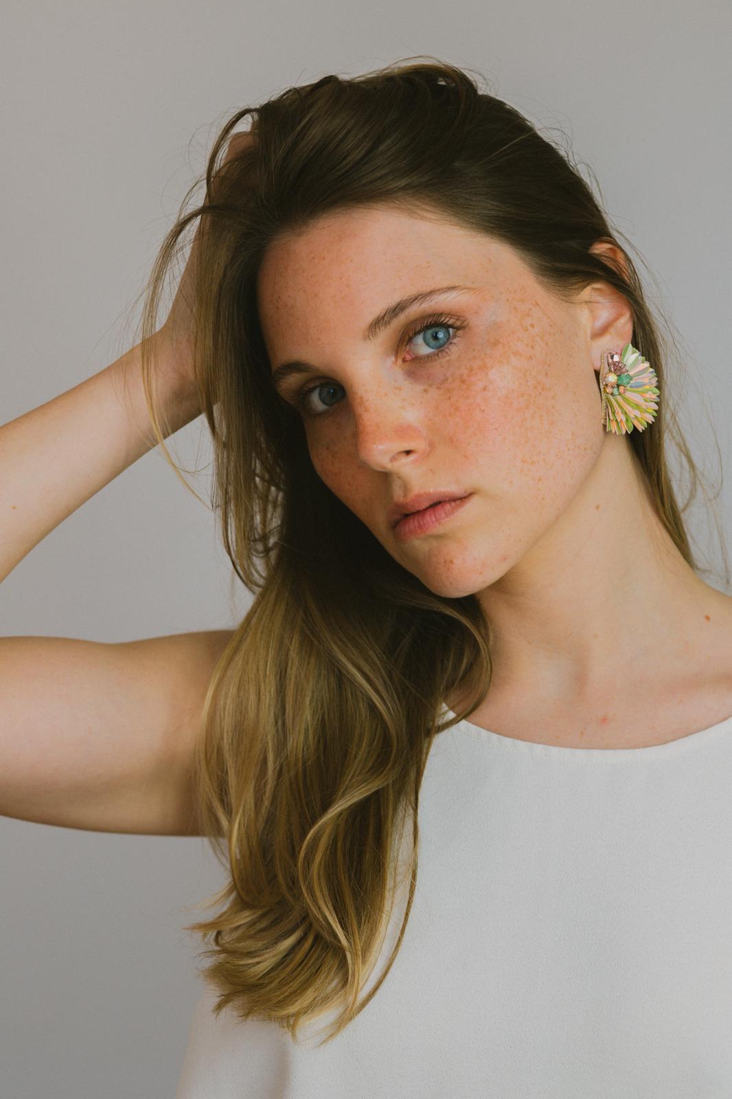 Boucles d'oreilles brodées ISÉE