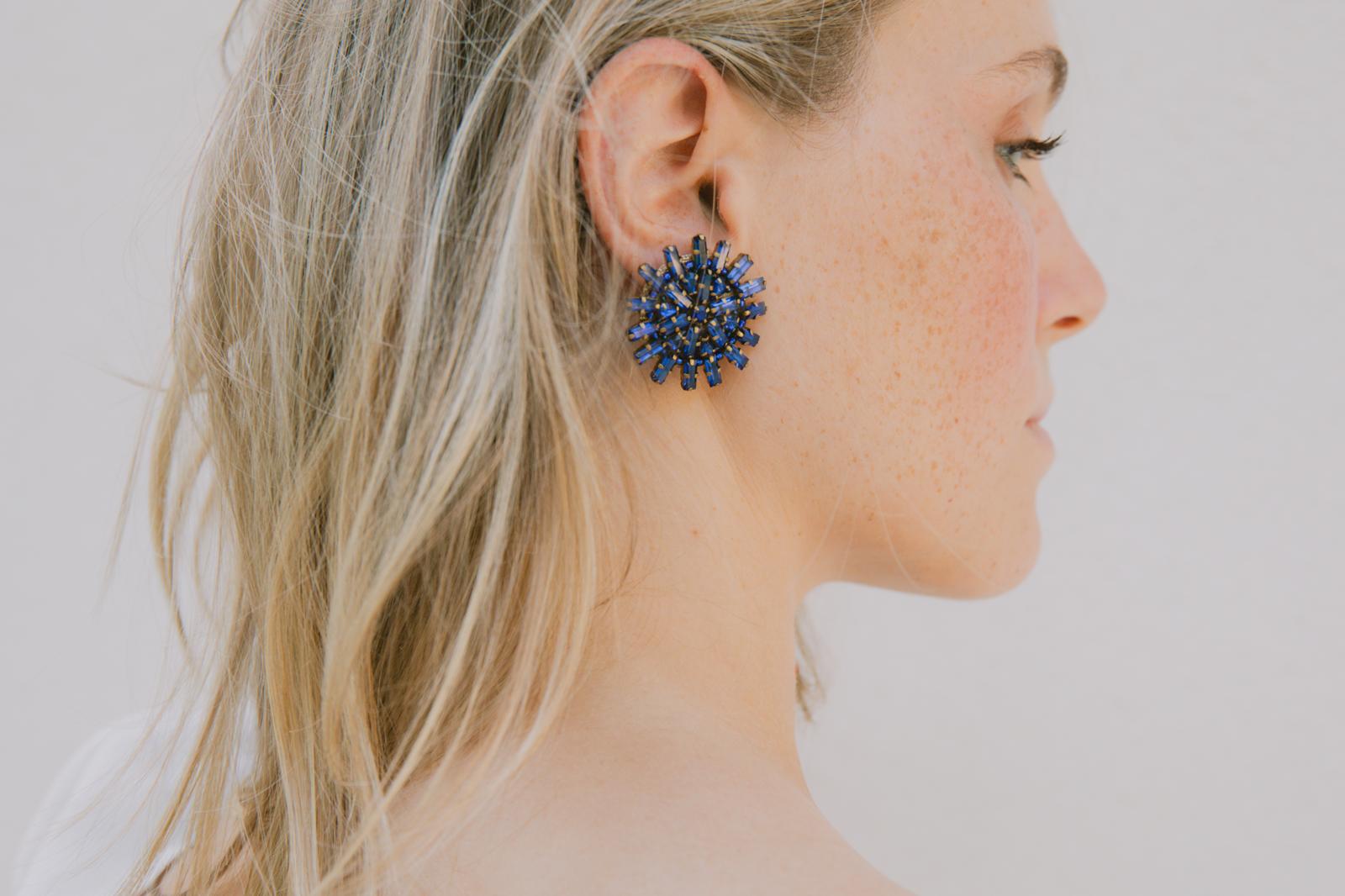 Boucles d'oreilles brodées Auria