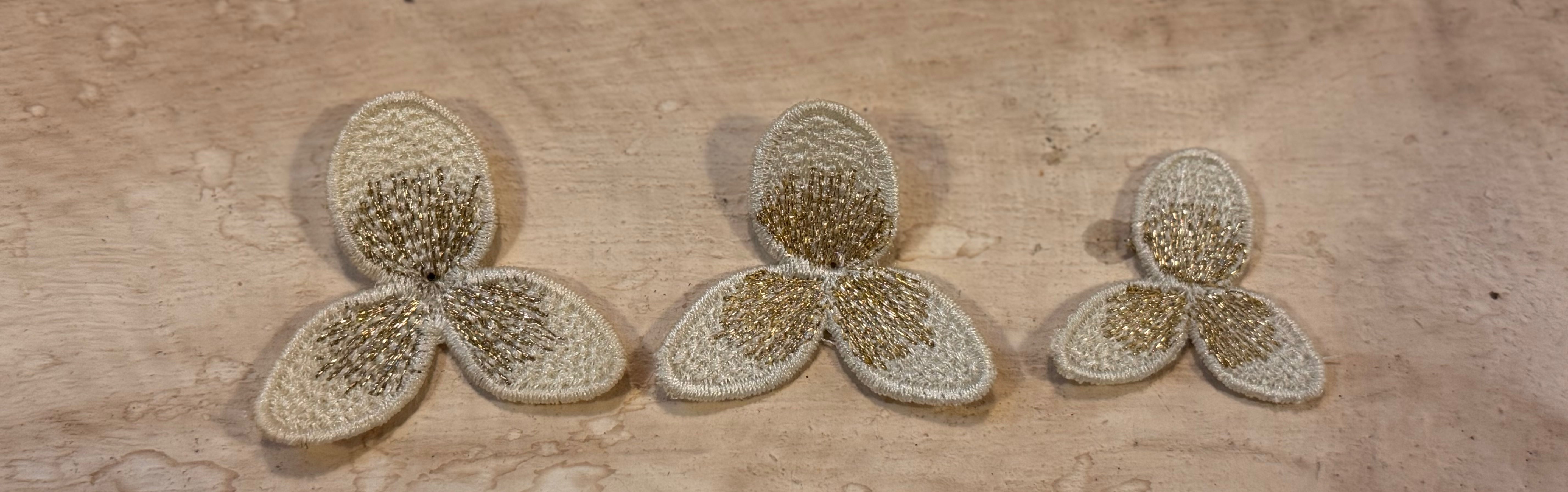 Cassiopeia embroidered earrings