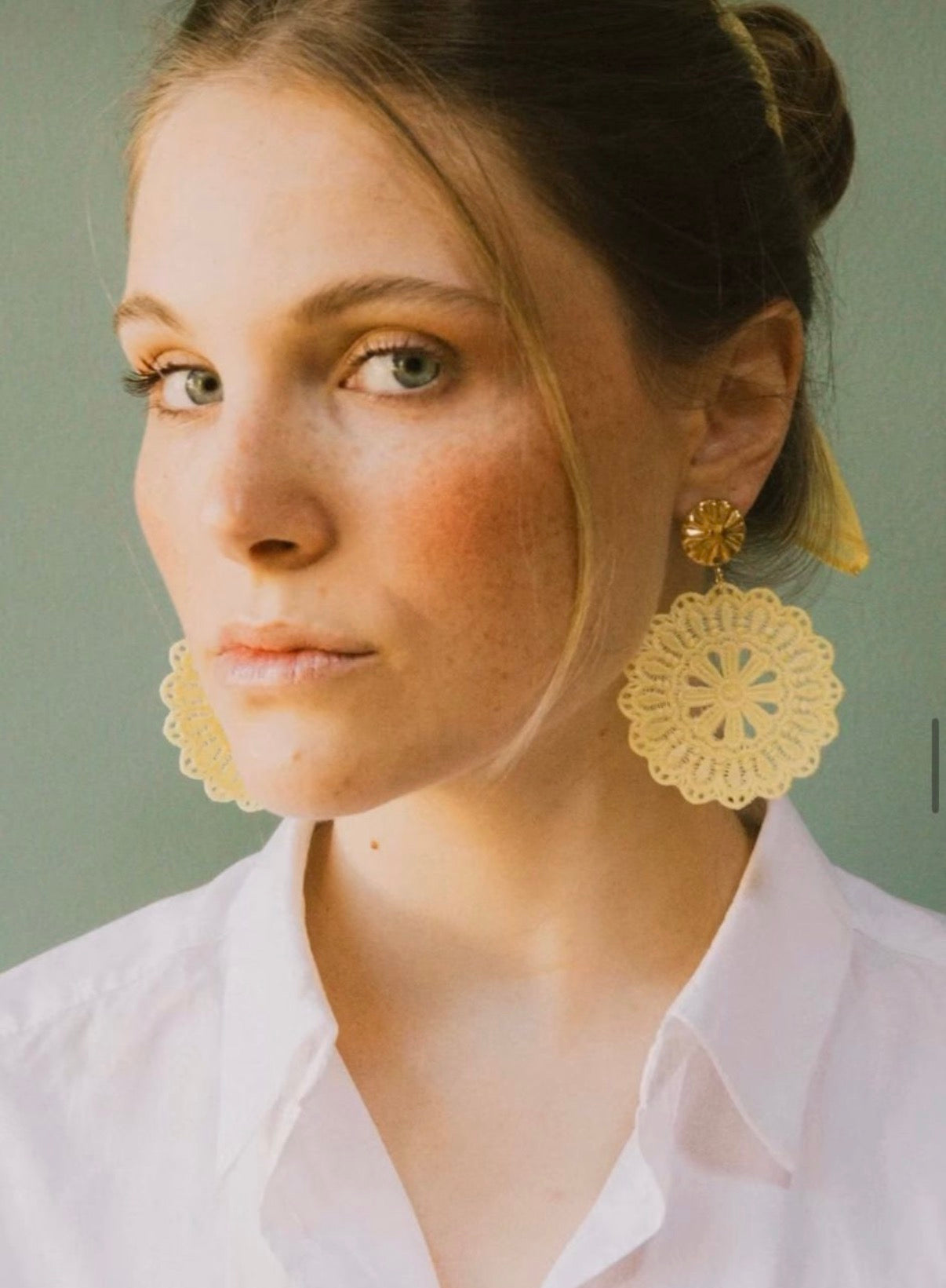 Jeanne embroidered earrings