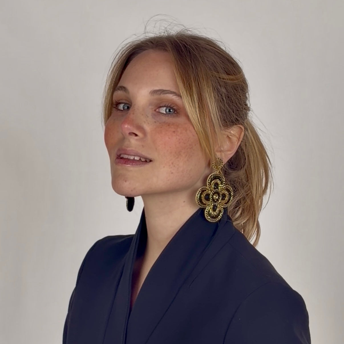 Cassiopeia embroidered earrings