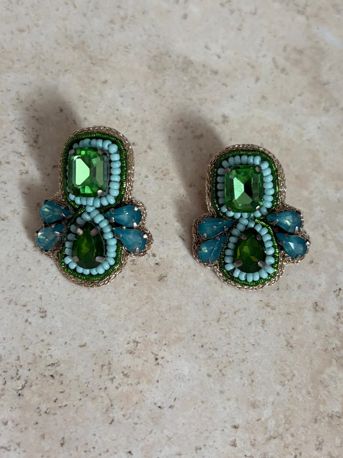 Boucles d'oreilles brodées Isadora