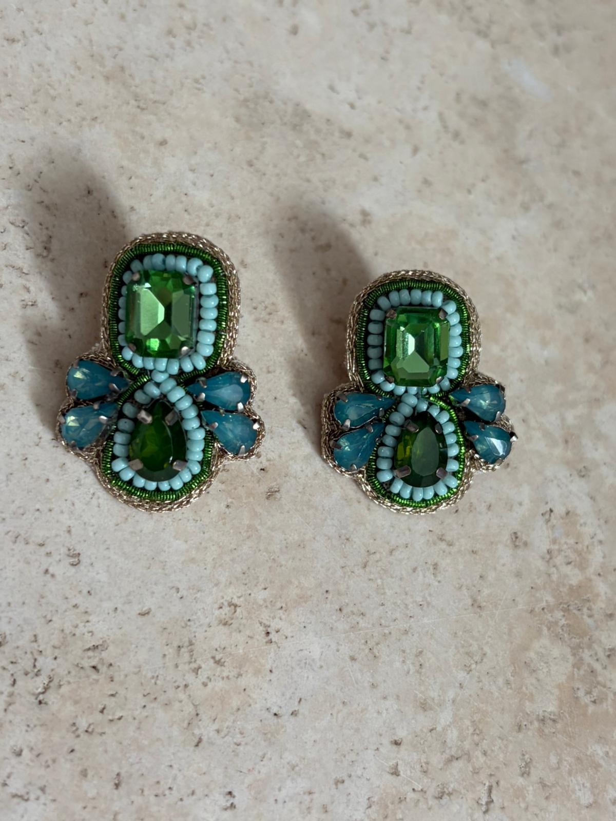 Boucles d'oreilles brodées Isadora