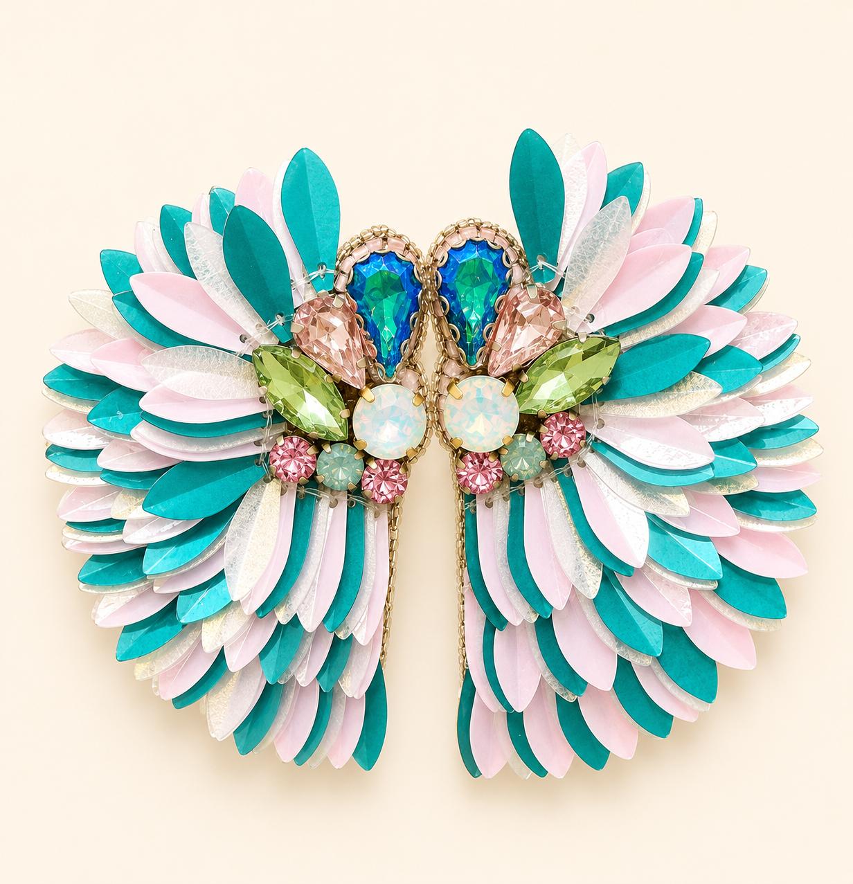 Boucles d'oreilles brodées ISÉE