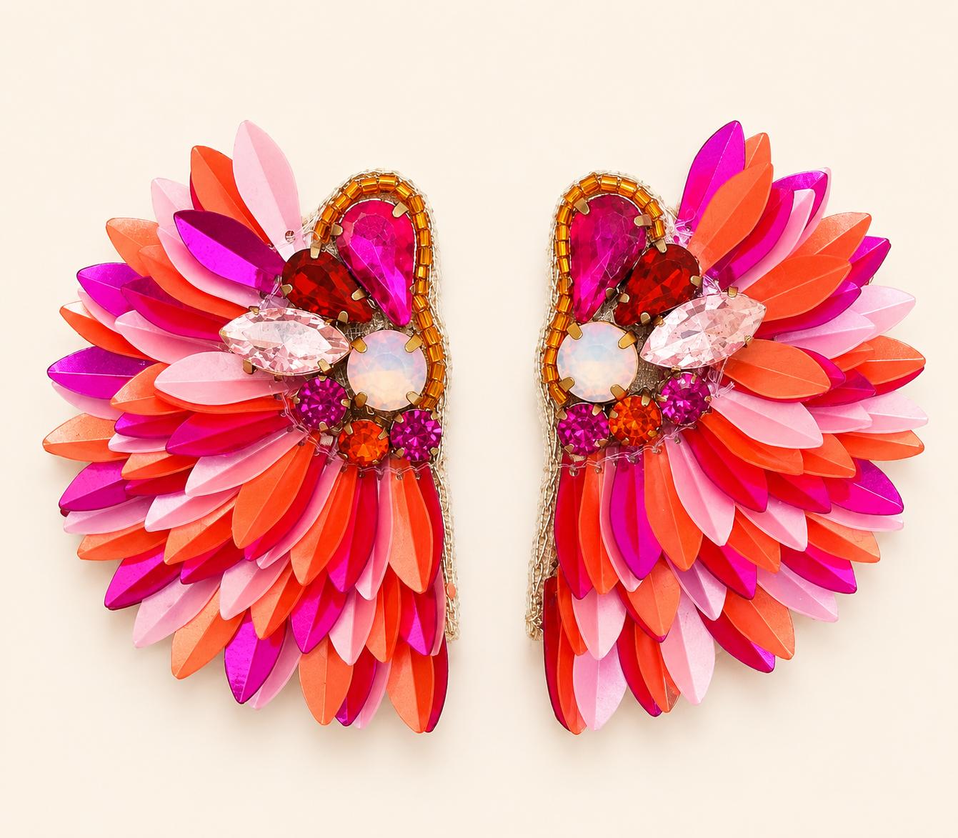 Boucles d'oreilles brodées ISÉE