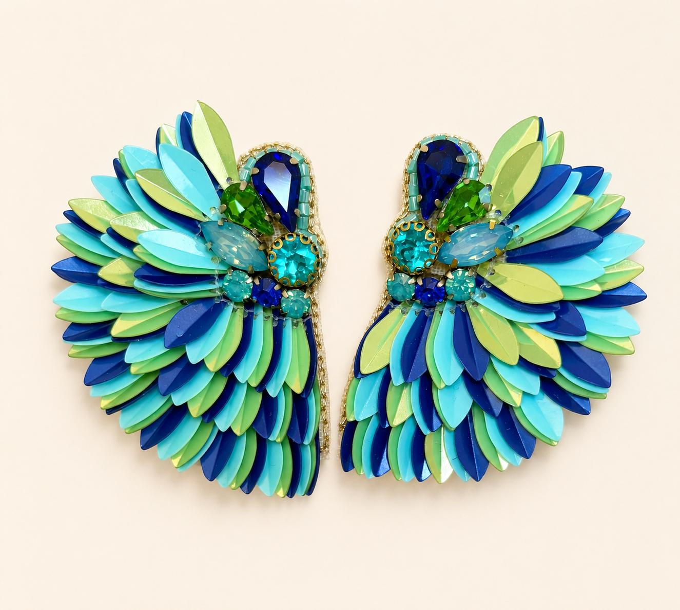 Boucles d'oreilles brodées ISÉE