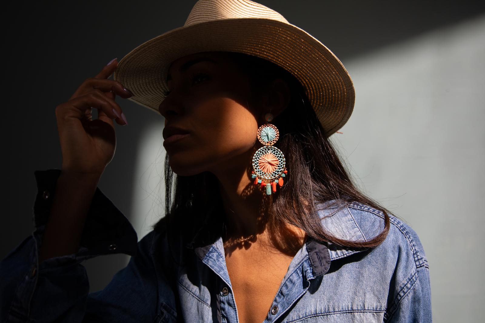 Cassiopeia embroidered earrings