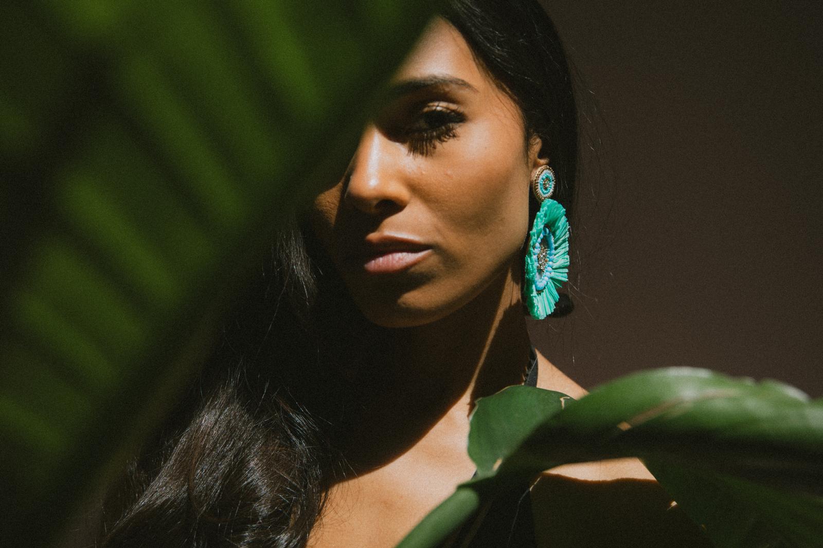 Cassiopeia embroidered earrings