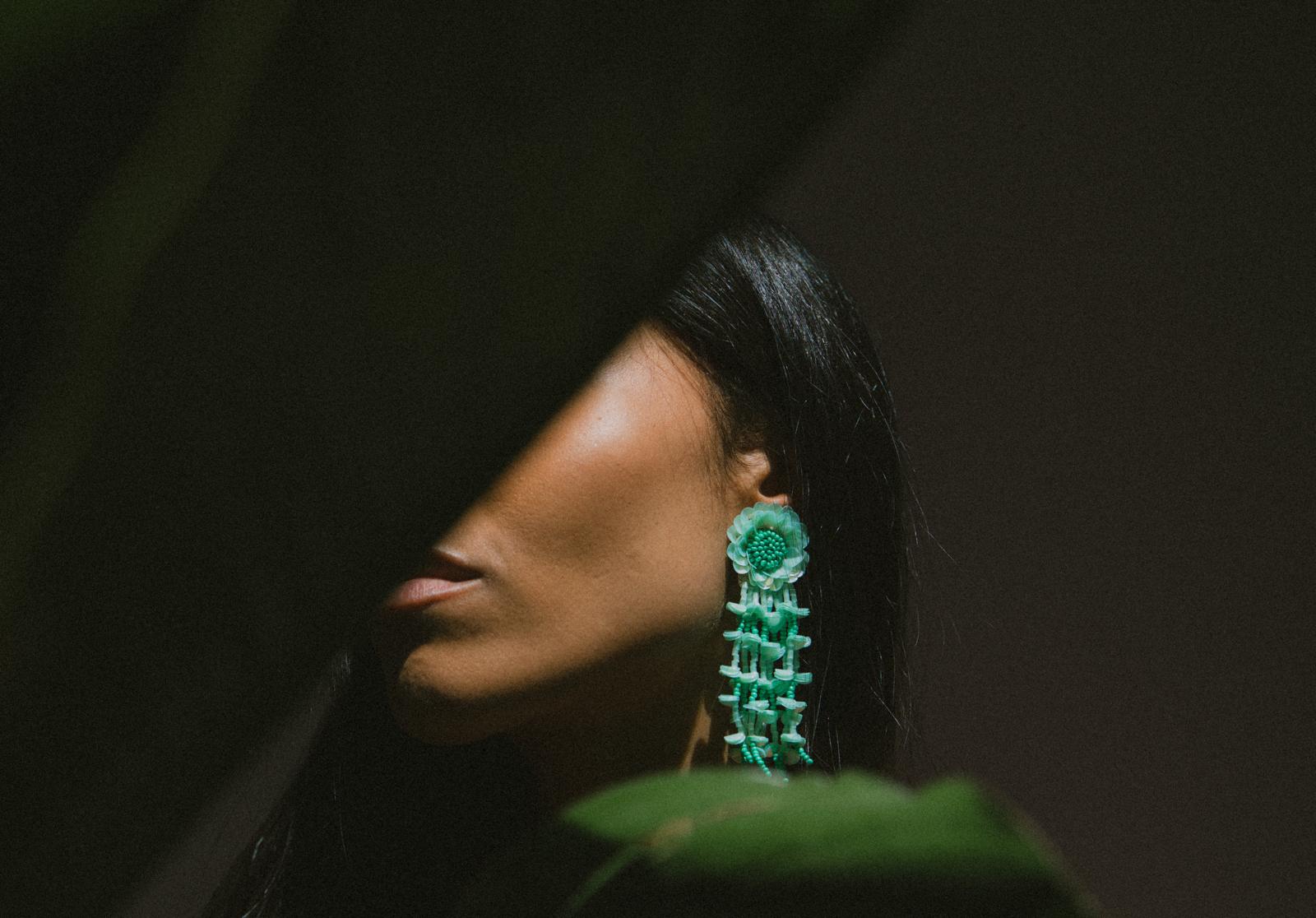 Cassiopeia embroidered earrings