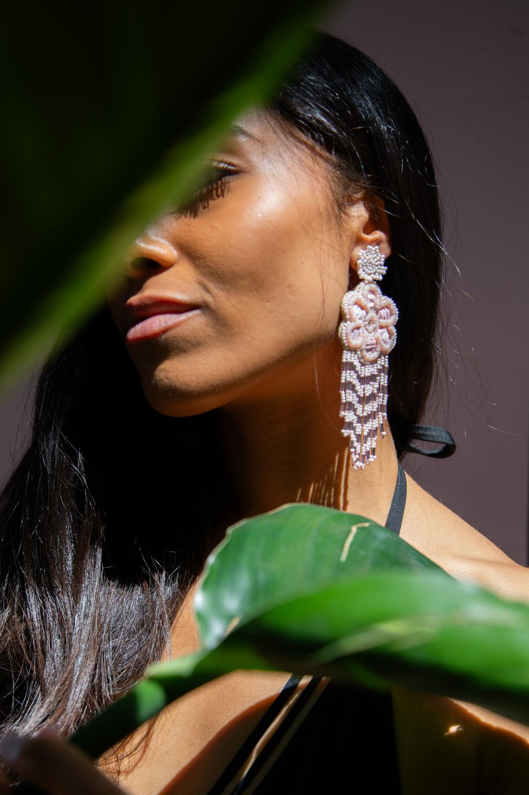 Cassiopeia embroidered earrings