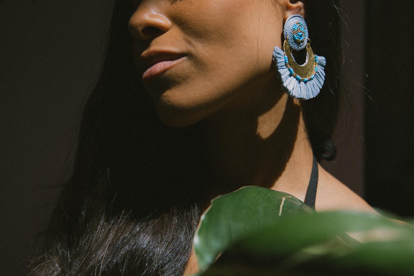 Boucles d'oreilles brodées Perlées MASHA